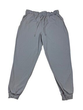 Lululemon Gray Joggers Size 14 Drawstring Waistband Ribbed Cuffs (J693)
